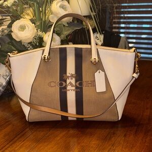 Coach Women's White and Brown Handbag